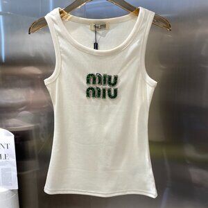 Miu Miu Women's Sports Casual Fashion Short Tank Top